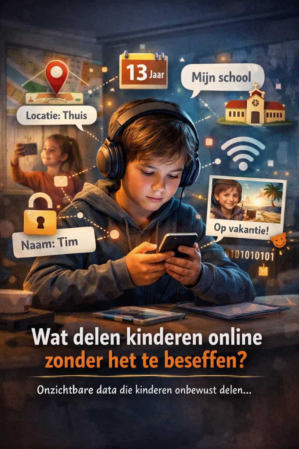 wat delen kinderen online zonder het te beseffen?